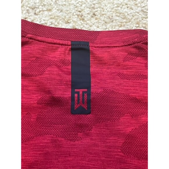 Nike Tiger Woods Dri Fit Sunday Red Camo Blade Collar Golf Polo Shirt Size XL - Picture 4 of 5